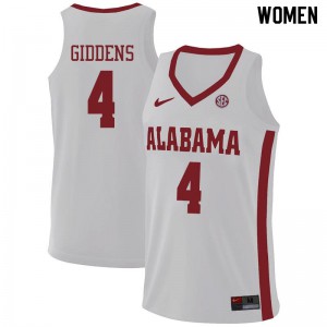 Women's Daniel Giddens White University of Alabama #4 High School Jersey