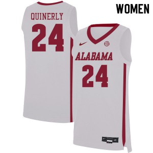 Women Jaden Quinerly White University of Alabama #24 Player Jerseys
