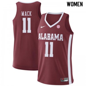 Women Tevin Mack Crimson Alabama Crimson Tide #11 NCAA Jersey