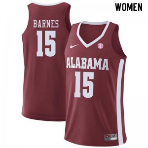 Women's Tyler Barnes Crimson Alabama #15 Player Jerseys