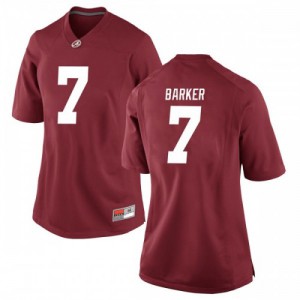Women Braxton Barker Crimson Alabama #7 Game Player Jerseys
