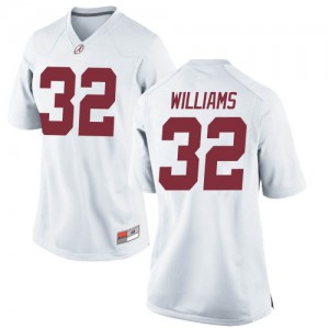 Womens C.J. Williams White Alabama Crimson Tide #32 Game Football Jersey