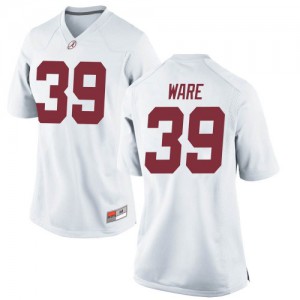 Womens Carson Ware White Bama #39 Game Stitched Jerseys