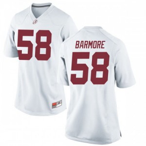 Women Christian Barmore White Bama #58 Game NCAA Jersey