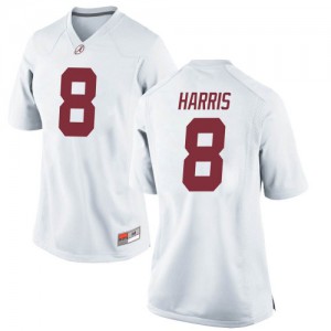 Women Christian Harris White Alabama #8 Game Official Jersey