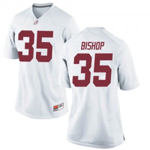 Women's Cooper Bishop White University of Alabama #35 Game Stitch Jersey