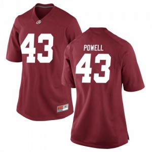Womens Daniel Powell Crimson Bama #43 Game Football Jerseys