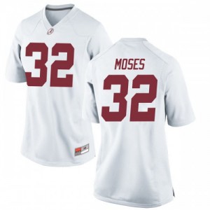Womens Dylan Moses White Alabama #32 Game Embroidery Jersey