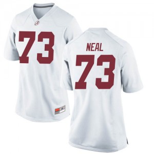 Women's Evan Neal White Alabama #73 Replica Player Jerseys