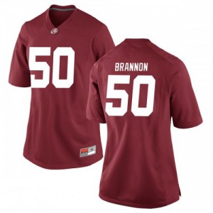 Women Hunter Brannon Crimson Bama #50 Game Stitched Jerseys