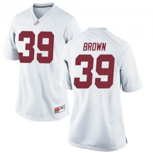 Womens Jahi Brown White Alabama #39 Game Player Jerseys