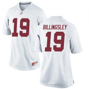 Women's Jahleel Billingsley White University of Alabama #19 Game Player Jerseys