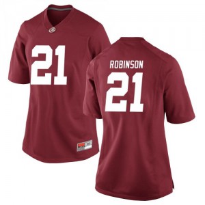 Womens Jahquez Robinson Crimson Alabama #21 Replica Football Jersey