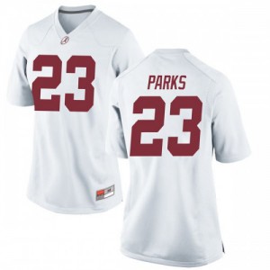 Womens Jarez Parks White Bama #23 Game Stitched Jersey