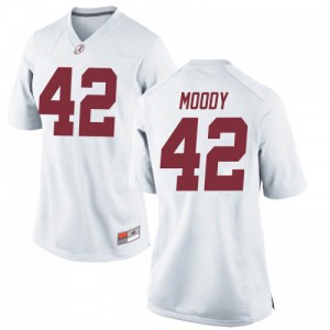Women's Jaylen Moody White Bama #42 Game Stitched Jerseys