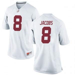 Women's Josh Jacobs White University of Alabama #8 Game High School Jerseys