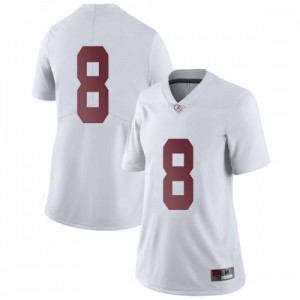 Womens Josh Jacobs White Alabama #8 Limited Official Jerseys