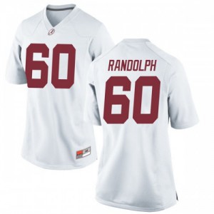 Women Kendall Randolph White Alabama Crimson Tide #60 Replica Football Jersey