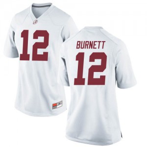Women Logan Burnett White University of Alabama #12 Replica Player Jersey
