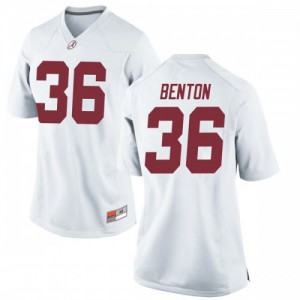 Women's Markail Benton White University of Alabama #36 Replica Player Jerseys
