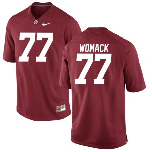 Womens Matt Womack Crimson University of Alabama #77 Authentic NCAA Jersey