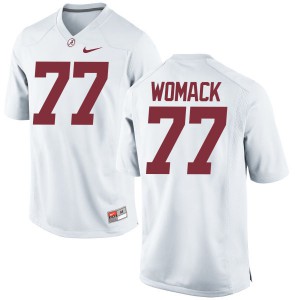 Women's Matt Womack White Bama #77 Authentic College Jerseys