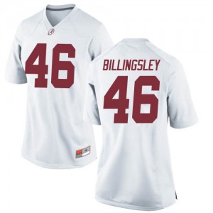 Women Melvin Billingsley White Alabama Crimson Tide #46 Game Football Jersey