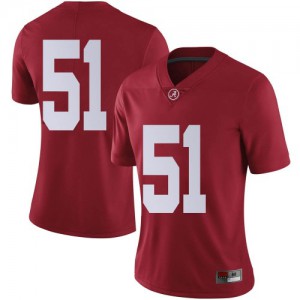Womens Tanner Bowles Crimson Bama #51 Limited Player Jerseys