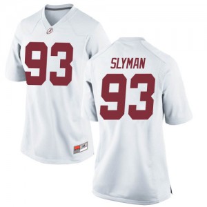 Women's Tripp Slyman White Alabama #93 Replica Embroidery Jerseys
