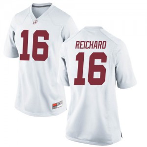 Women's Will Reichard White Alabama Crimson Tide #16 Replica NCAA Jersey