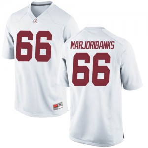 Youth Alec Marjoribanks White University of Alabama #66 Game Official Jerseys