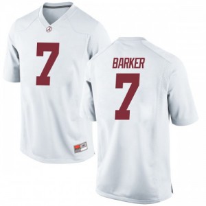 Youth Braxton Barker White University of Alabama #7 Game Player Jerseys