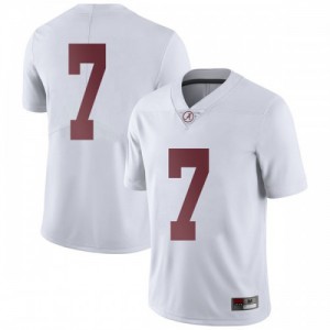 Youth Braxton Barker White Bama #7 Limited Embroidery Jersey