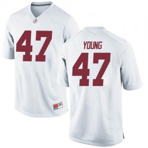 Youth Byron Young White Alabama Crimson Tide #9 Game High School Jerseys