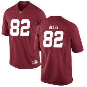Youth Chase Allen Crimson Bama #82 Game Embroidery Jerseys