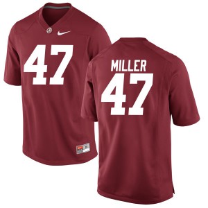 Youth Christian Miller Crimson Bama #47 Authentic Football Jersey