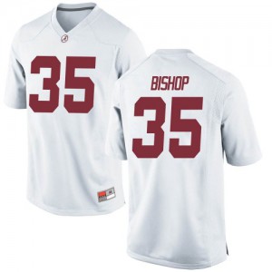 Youth Cooper Bishop White Alabama #35 Game Stitched Jersey