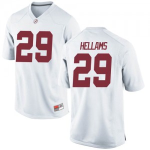 Youth DeMarcco Hellams White Bama #29 Game Stitched Jerseys