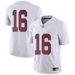 Youth Drew Sanders White Bama #16 Limited Stitched Jerseys