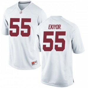 Youth Emil Ekiyor Jr. White Bama #55 Replica Stitched Jersey