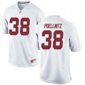 Youth Eric Poellnitz White University of Alabama #38 Replica Official Jerseys