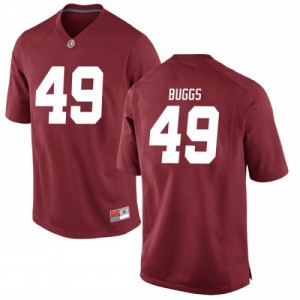 Youth Isaiah Buggs Crimson University of Alabama #49 Game Embroidery Jerseys