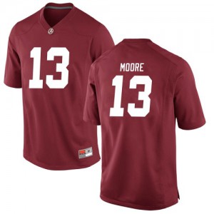 Youth Malachi Moore Crimson Bama #13 Game Official Jersey