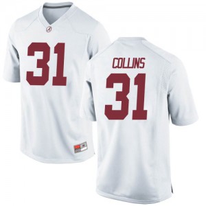 Youth Michael Collins White University of Alabama #31 Game Stitched Jersey
