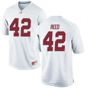 Youth Sam Reed White Bama #42 Game Embroidery Jerseys