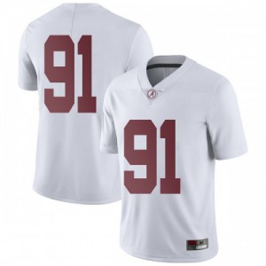 Youth Tevita Musika White Bama #91 Limited Official Jersey