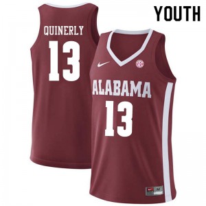 Youth Jahvon Quinerly Crimson Alabama #13 Player Jersey