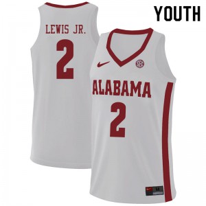 Youth Kira Lewis Jr. White Alabama Crimson Tide #2 Basketball Jersey
