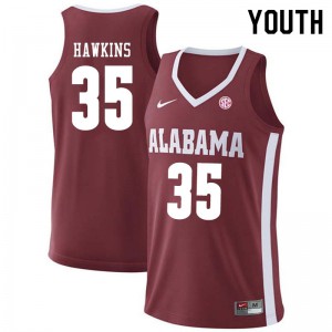 Youth Raymond Hawkins Crimson Bama #35 University Jerseys