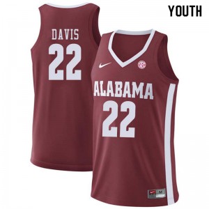 Youth Ar'Mond Davis Crimson Bama #22 Stitched Jersey